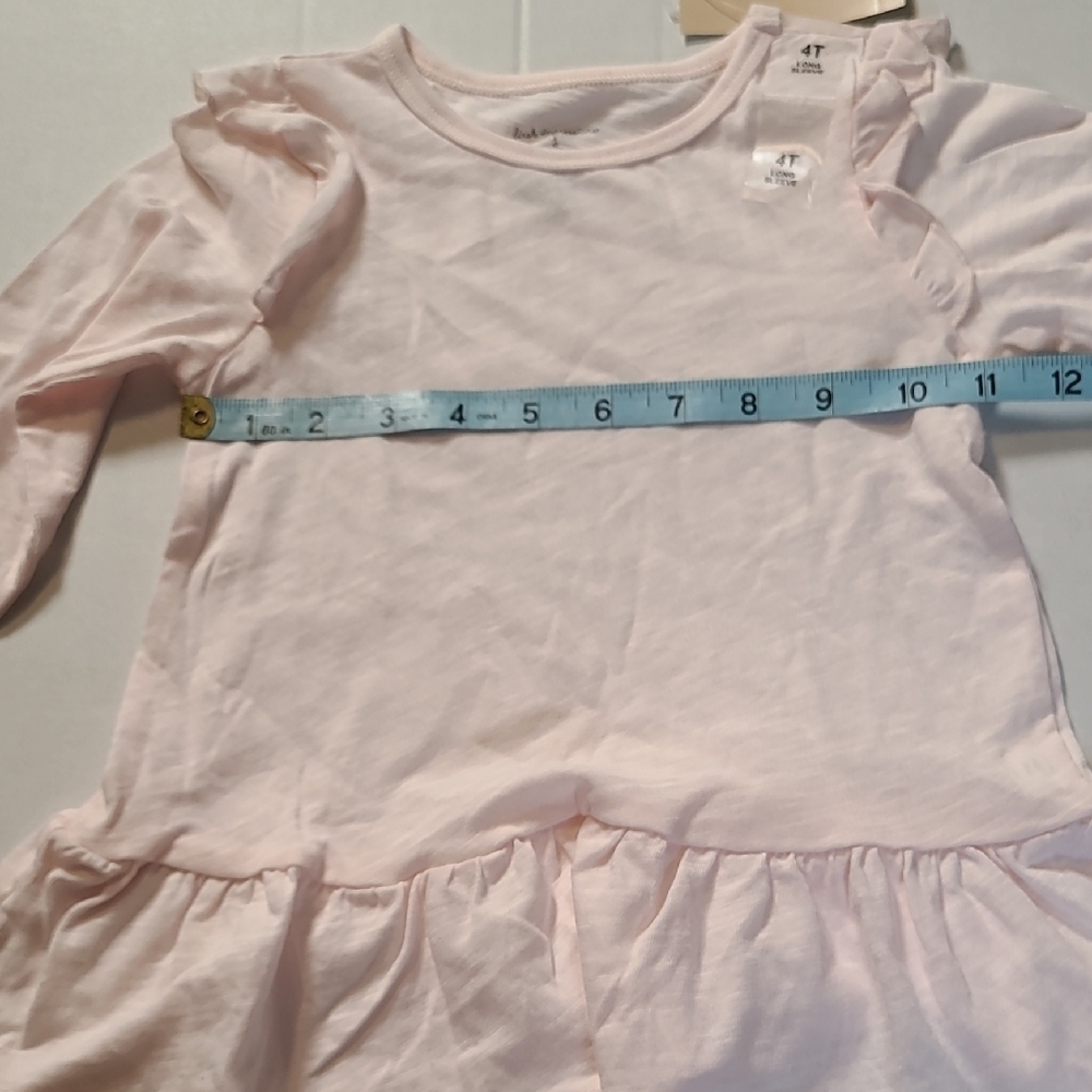 First Impressions Cute & Adorable Ruffled Pink Long Sleeve Kids Top NWT Size 4T - Picture 6 of 9